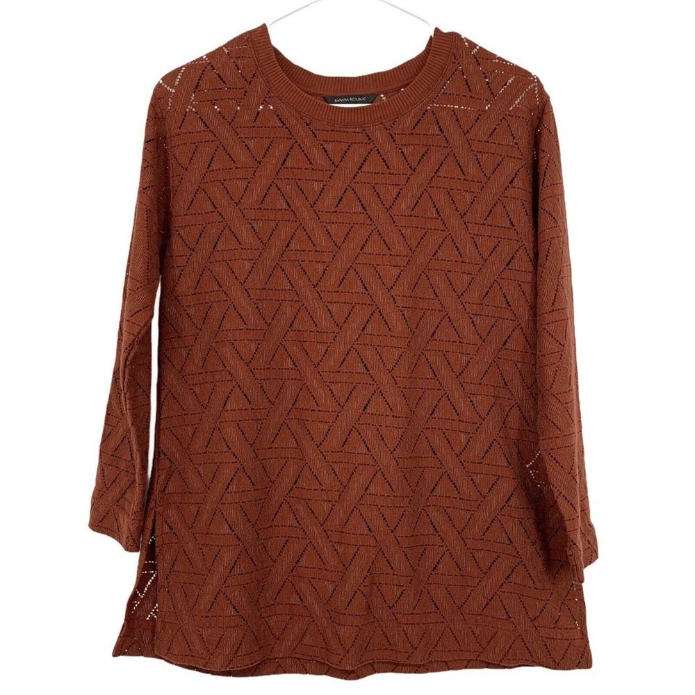 Banana Republic Geo Lace Pullover Sweatshirt Top - Picture 3 of 9